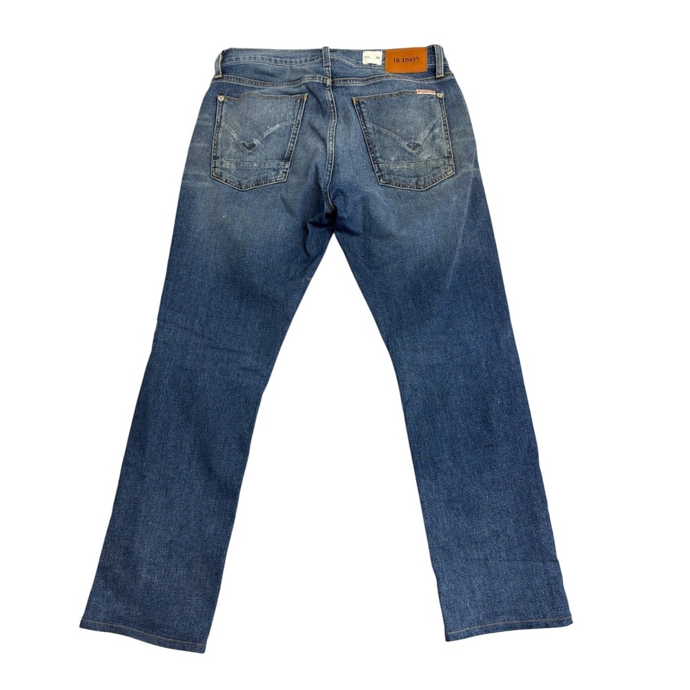 Hudson Blake Slim Straight Jeans Mens 30 Medium Wash Stretch Denim Blue